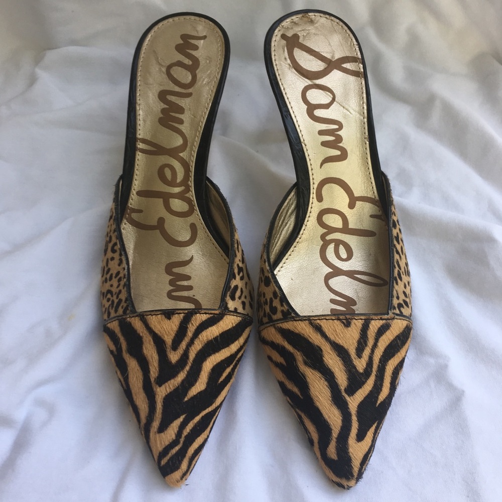 Sam Edelman Animal Print Heels Size 5